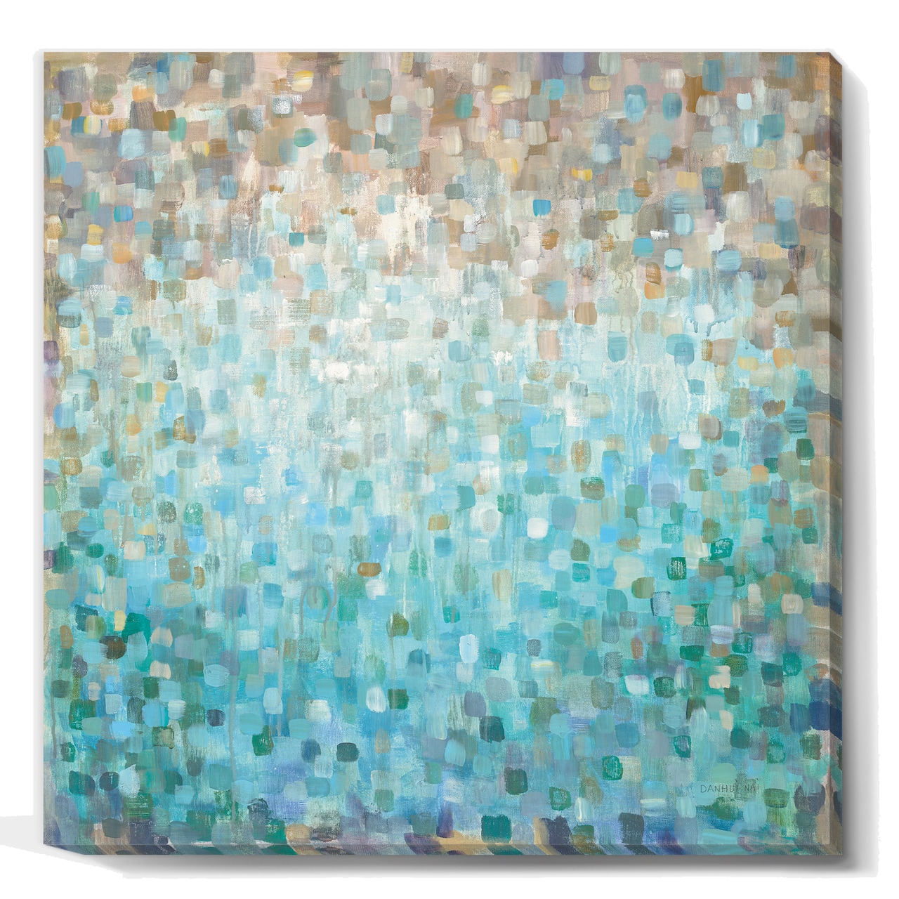 Designart - Blocked Abstract - Nautical & Coastal Gallery-wrapped Canvas